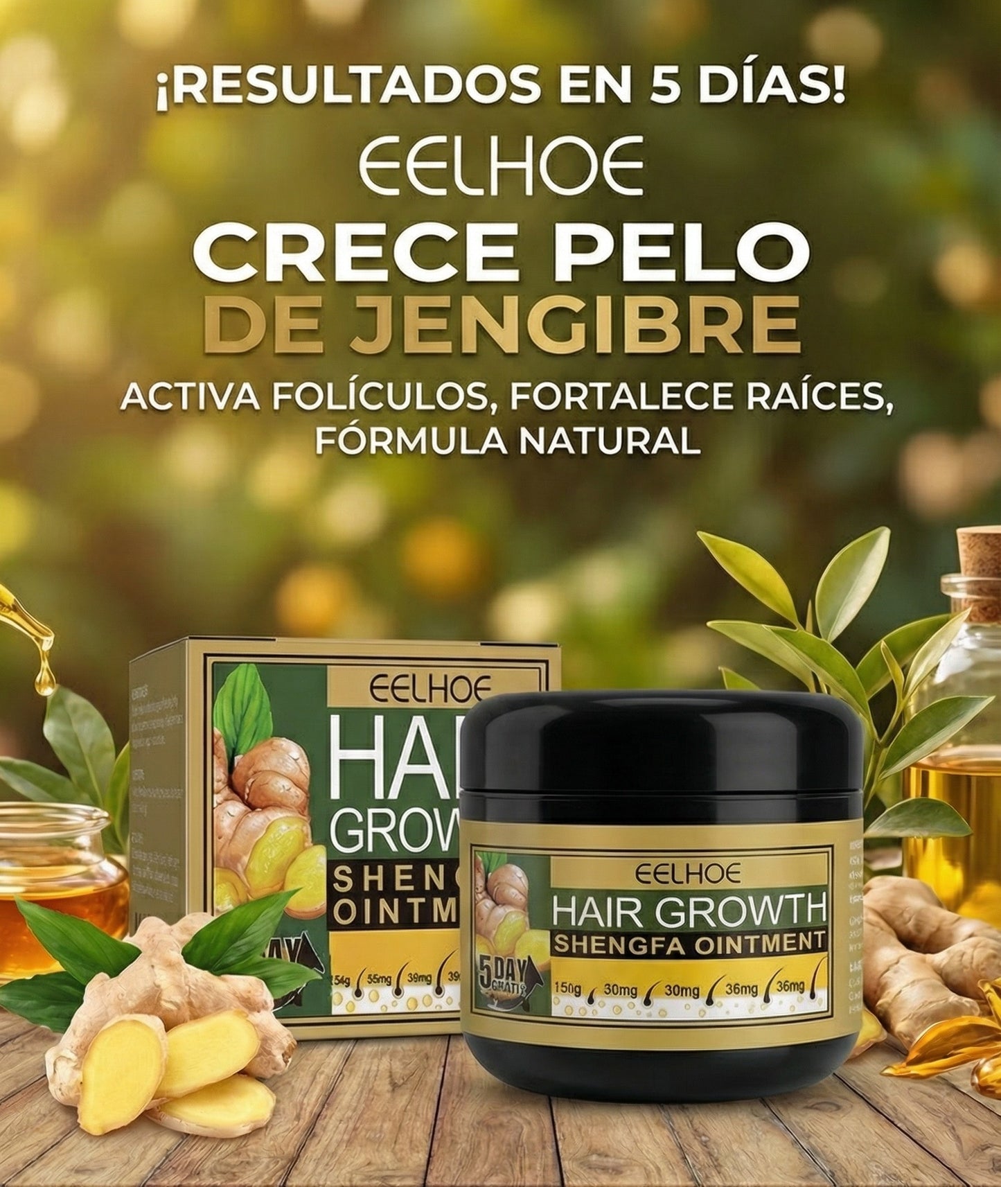 Crema de jengibre - crece cabello